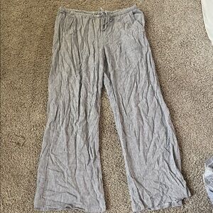 Hollister Navy and White Striped Pants